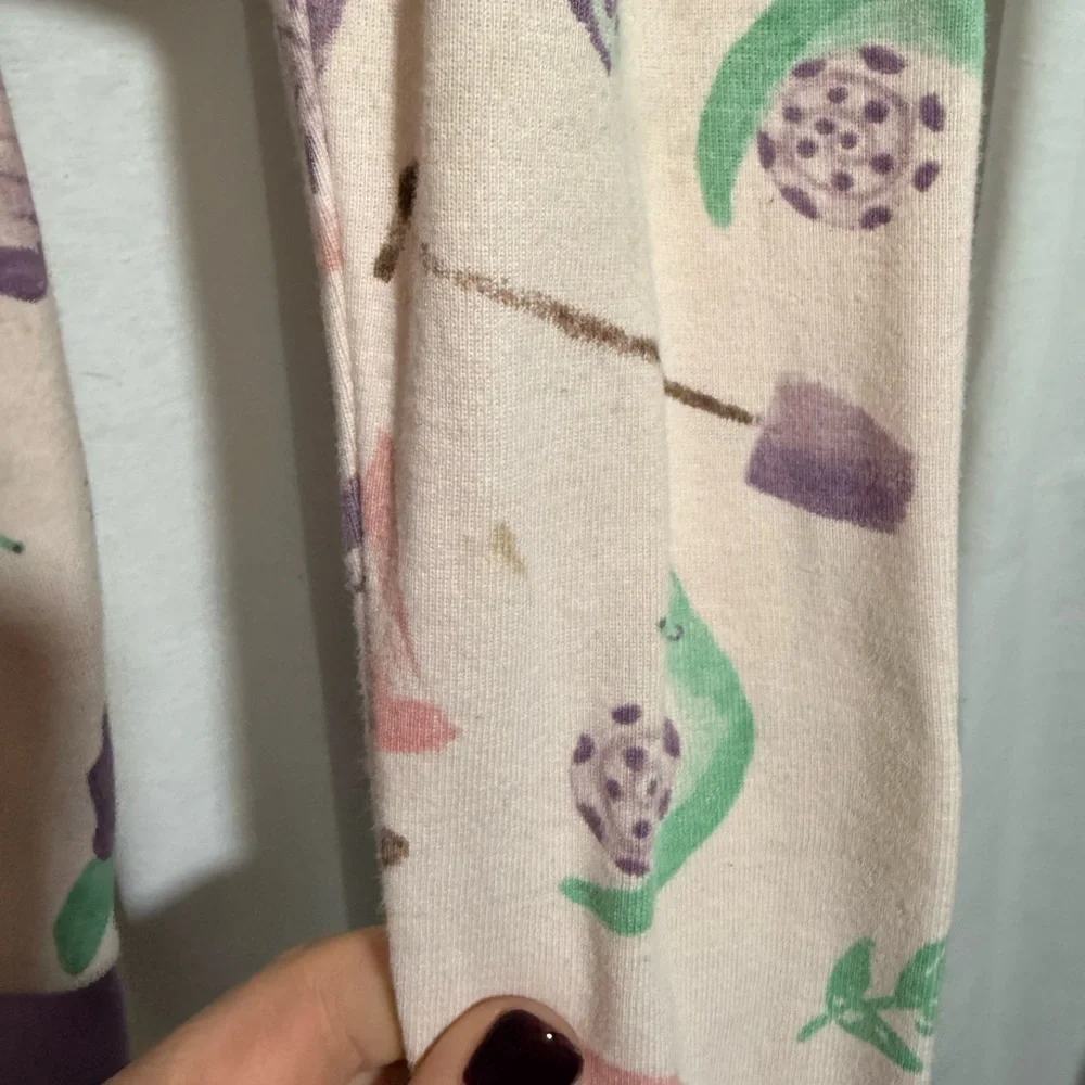 Burt’s Bees Gardening Print Pajama Set - Lavender Trim